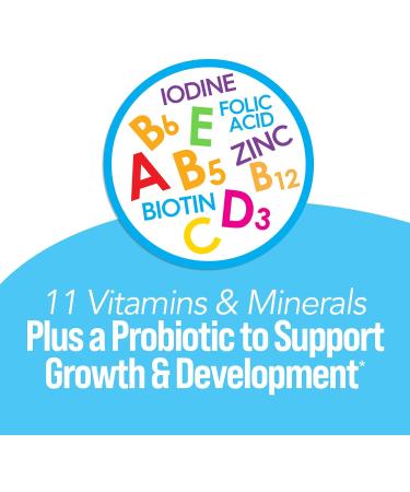 Culturelle Kids Probiotics Multivitamin Fruit Punch - 50 Chewable Tablets for Ages 3+ - Buy Online on GoSupps.com