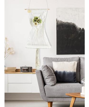 Macrame Cat Hammock with Flower Holder, Cat Bed, Cat Shelf, Catnip Toy - Hanging Kit Included - Buy Online on GoSupps.com