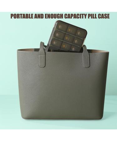 21 Compartments Weekly Pill Organizer | 3 Times a Day Pill Box | Travel-Friendly Vitamin & Supplement Case (Light Black - Buy Online on GoSupps.com