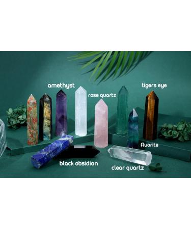 Large Amethyst Crystal Point Hexagonal Wand Tower - Reiki Balancing Meditation Accessories - Buy Online on GoSupps.com