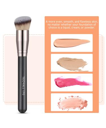 TEOYALL Angled Kabuki Foundation Brush | Dense Synthetic Contour Brush - Buy Online on GoSupps.com