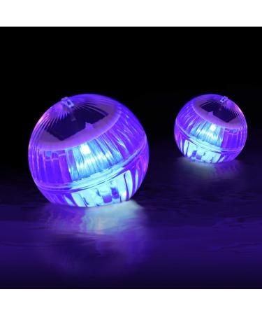 Solar Pool Lights Floating Globe Lights Waterproof Floating Lights with 7 Changing Colors 2pcs (As Shown) - Buy Online on GoSupps.com