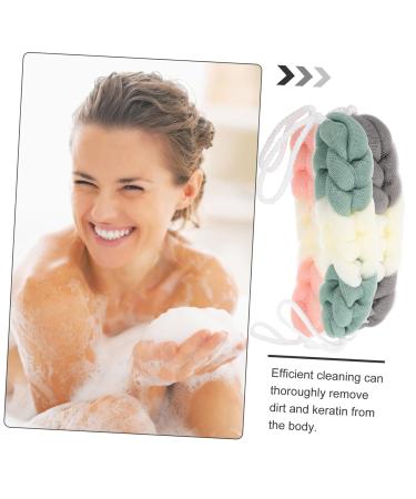 3pcs Bathing Loofah Scrubber Set - Shower Supplies for Women | Polyester Cotton Back Rub & Clean | International Shipping Available - Buy Online on GoSupps.com