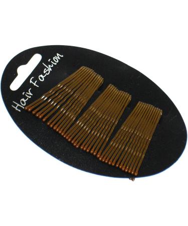 36 4.5cm Regular Hair Styling Bobby Pins Kirby Grips Bun Pins Waved Hair Pins Hair Grips (Brown) for Women Girls by Glitz4Girlz - Buy Online on GoSupps.com