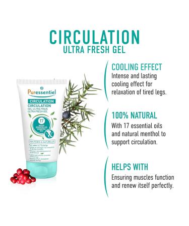 Puressentiel Soothing Gel for Tired Feet Ankles & Legs - 17 Essential Oils Aromatherapy Lotion for Instant Relief & Circulation - Natural & Alcohol Free - 4.22 oz - Buy Online on GoSupps.com