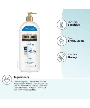 Gold Bond Healing Skin Therapy Lotion 20 oz - Non-Greasy & Hypoallergenic - Buy Online on GoSupps.com