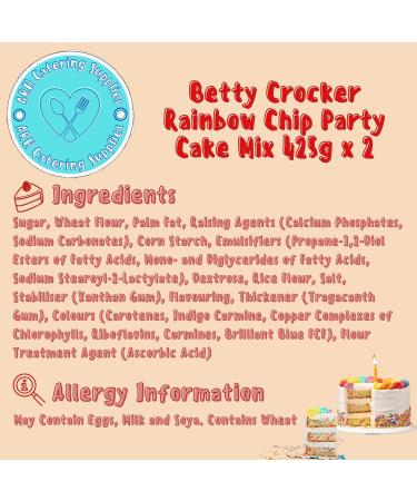 Rainbow Chip Party Betty Crocker Cake Mix 425g x2 - Buy Online on GoSupps.com