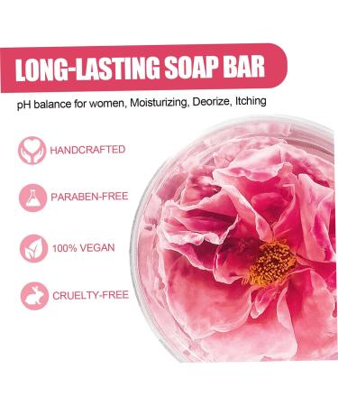 Yoni Soap - 2Pcs Yoni Bar Soap for Women | Natural Moisturizing Feminine Wash | Rose Scent | 100g Odor Eliminator - Buy Online on GoSupps.com