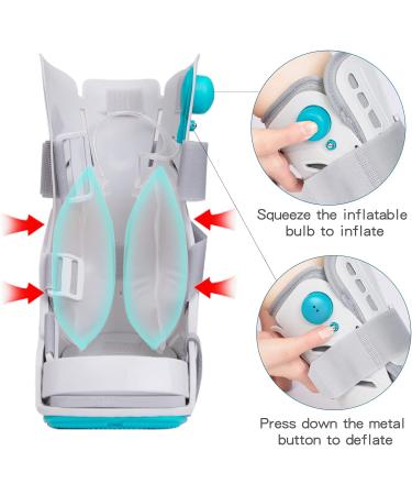 Medical Inflatable Short Walker Brace for Foot Injury Recovery - Sprained Ankle & Stress Fracture Support - Buy Online on GoSupps.com