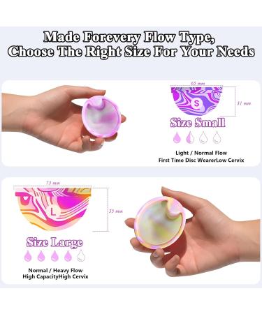 Ketliyaze Reusable Menstrual Discs - Leak-Proof Silicone Cups for Active Women | 2-Piece Set (S+L) - Ideal for Sport Swimming & Intimacy - Buy Online on GoSupps.com