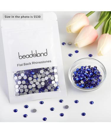 Beadsland 288 Pcs Sapphire Blue Flat Back Rhinestones for Nails - SS30 Nail Crystals (6.3-6.5mm) - Perfect for DIY Nail Art - Buy Online on GoSupps.com