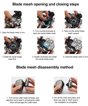 Layhou Men's Hair Trimmer Multifunctional Electric Beard Shaver Washable Cordless Electric Body Hair Trimmer USB Rechargeable - Buy Online on GoSupps.com