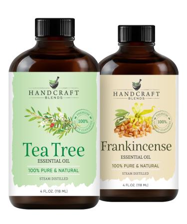 Handcraft Blends Purify & Balance Set: Frankincense and Tea Tree Essential Oils (2 x 4 Fl Oz) 100% Pure & Natural for Diffuser Aromatherapy and DIY Projects