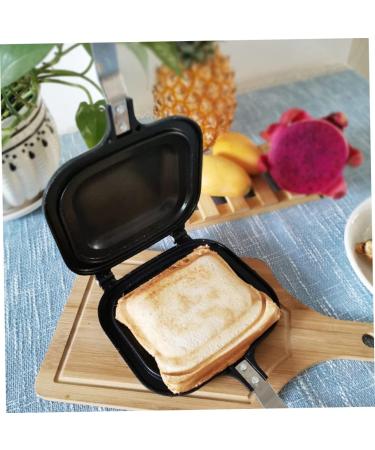 Zerodeko 2pcs Sandwich Skillet Bread BBQ Griddle Plate Frying Pan Turnover Maker Grill Press Snack Pan Non-Stick Pans Double Sided Pan Pancake Griddle Waffle Bakeware Toaster Aluminum Alloy 36.5X16CMx2pcs Blackx2pcs - Buy Online on GoSupps.com