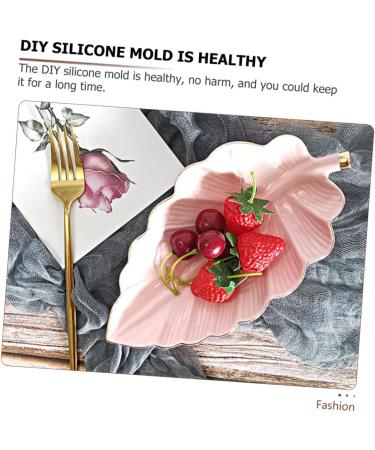 NUOBESTY 1pc Leaves Silicone Mold Silicone Molds Fruit Trays Soap Dish Silicone Fruit Tray Mold Crystal Plate White 16x9.9cm - Buy Online on GoSupps.com