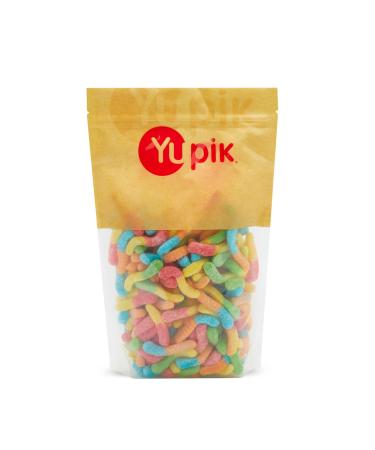 Yupik Gummy Neon Worms 1 kg Gluten-Free Sweet & Sour Fruity Flavors Sugary Coating Chewy Small Gummies Fun Treat Sweet Candy Delicious Snack Ideal for Gifting Holidays & Baking 1 kg (Pack of 1)