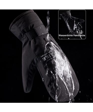 Fayhijun Women's Winter Ski Gloves Waterproof Windproof and Thermal for Running & Cycling Warm Black Feustlings - Buy Online on GoSupps.com