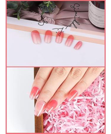 Kalolary Gel Nail Polish Strips Nail Gel Art Sticker Waterproof Full Nail Wraps Decal Sets with Nail File and Stick for Women Girls Nail Art Decor (UV/LED Lamp Required) (Gradient Pink) - Buy Online on GoSupps.com
