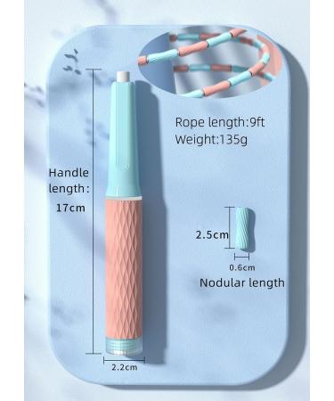 VIIBASE Soft Beaded Jump Rope - Adjustable Tangle-Free Segmented Skipping Rope for Kids, Men, and Women - Fitness Training and Weight Loss - Blue - Buy Online on GoSupps.com