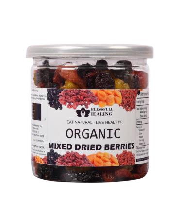 Blessfull Healing Organice Mixed Dried Berries 1 lb (453 Gram) Airtight Container (Packing May Vary)