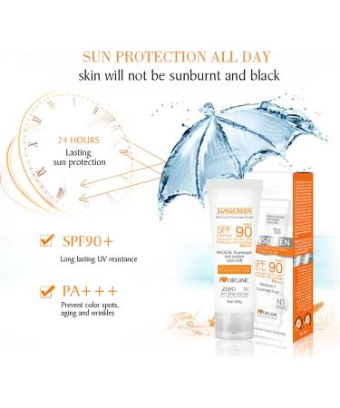  LINGJIONG sun cream spf 90 sun block spf 90 natural sunscreen oil free face sunscreen face sunscreen face sunscreen face sunscreen Lingjiong - Buy Online on GoSupps.com