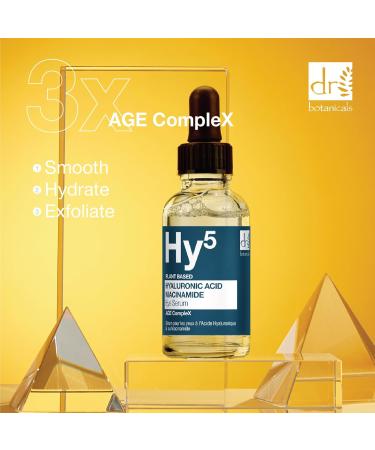Dr Botanicals 5% Hyaluronic Acid & Niacinamide Eye Serum - Anti-Aging Wrinkle Reduction & Skin Texture Enhancer | 15ml - Buy Online on GoSupps.com