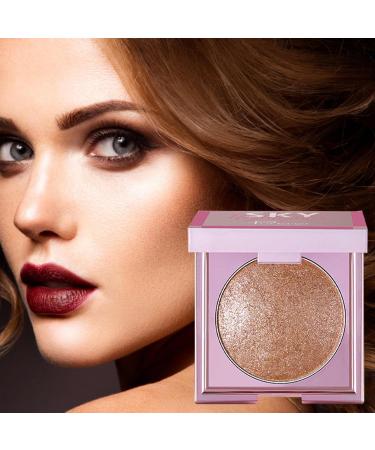 Highlighter Makeup 8g Shimmering Waterproof Highlighting Powder Cosmetics Women Brightening Face Cosmetics for Eyelids Lips Cheekbones Long Wear Highlighter for Mom Wife - Buy Online on GoSupps.com