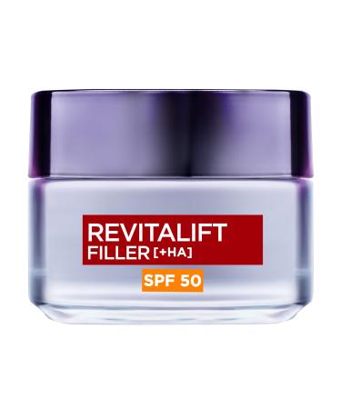 L'Or al Netherlands BV LOr al Paris Revitalift Filler AntiAging Day Cream with Hyaluronic Acid and SPF 50 This day cream fills wrinkles lines and crows feet Gives the skin more volume and firmness 50ml
