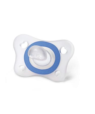 Chicco Physioform Pacifier Set - Silicone 2-6 Months & Rubber 0-2 Months | Supports Healthy Mouth Development | Light Blue (2 Pieces) - Buy Online on GoSupps.com