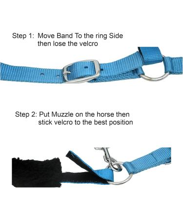 SIE Horse Pasture Muzzle Feed Bag - Cob Turquoise | Durable Solid Color for Horses | International Shipping Available - Buy Online on GoSupps.com