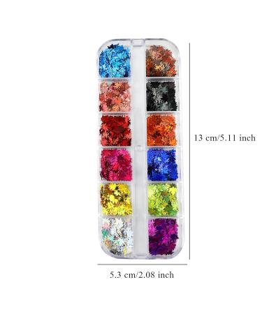 Buy CKFYahp 3D Holographic Maple Leaf Nail Art Glitter Sequins | Autumn Nail Design & DIY Crafts - International Shipping - Buy Online on GoSupps.com