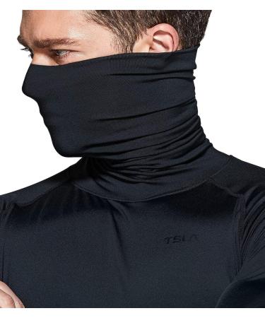 TSLA Men's UPF 50+ Mock Long Sleeve Compression Shirt | 1 or 3 Pack | Athletic Workout & Water Sports Rash Guard | Black Medium - Buy Online on GoSupps.com
