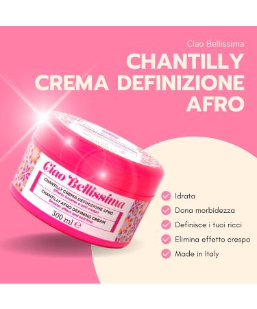 AfroRicci Ciao Bella By AfroRicci Chantilly Defining Cream for Afro Crespi Hair with Shea Butter and Almond Oil 100 ml Travel Size Made in Italy - Buy Online on GoSupps.com