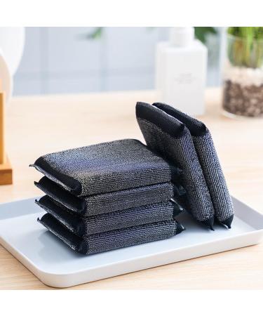 Scrubbing Cleaning Sponge 6 Reusable Dishwashing Scrub Sponge Non-Scratch Washing Scrub Pads Soft and Fast Cleaning Scrubber Scrub Sponge for Kitchen Household Cleaning Tools for Pots Pans Black - Buy Online on GoSupps.com