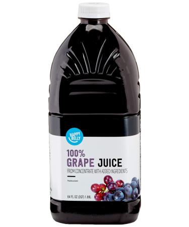 Amazon Brand - Happy Belly Grape Juice from Concentrate, 64 Ounce