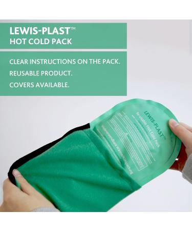 Lewis-Plast Premium Hot & Cold Reusable Gel Pack Compress Wrap with Sleeve - Ice Heat Packs for Knee Back Shoulder Ankle and Neck Injury- Cramps Migraine Toothache Bruises Lumbar Sciatica Pain - Buy Online on GoSupps.com