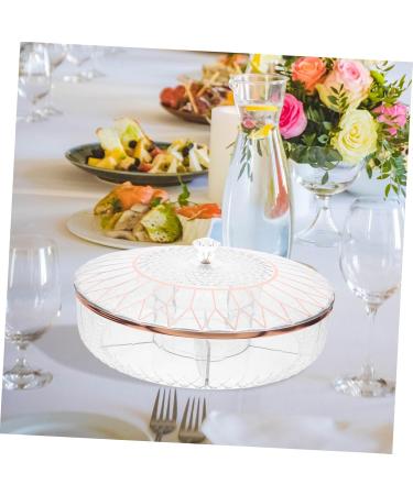 PRETYZOOM Dessert Plate Candy Box Food Tray Veggie Tray Snack Platter Divided Serving Dish Desktop to Rotate Potato Chips - Buy Online on GoSupps.com