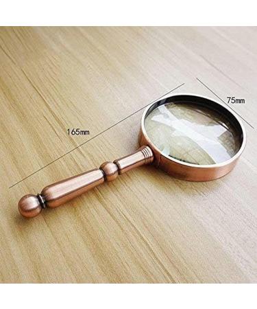 Portable Magnifiers Portable Retro Style Pure Copper Border Old Man Reading 20 Times Handheld HD Light Students with High Magnification Observation Insec Full of Stars - Buy Online on GoSupps.com