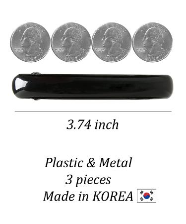 Aurora Pin Stylish Tortoise Shell Hair Clip Set - Strong Korea Made Autoclasp Barrettes for Updo, Bun, Ponytail - 3 Pieces, 3 Colors - Ideal for Thick Medium Volume Hair - Buy Online on GoSupps.com