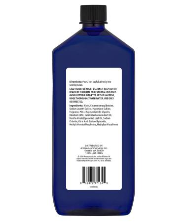 Solimo Eucalyptus & Spearmint Scented Foaming Bath 34oz - Pack of 4 | Essential Oils Infused | Amazon Brand - Buy Online on GoSupps.com