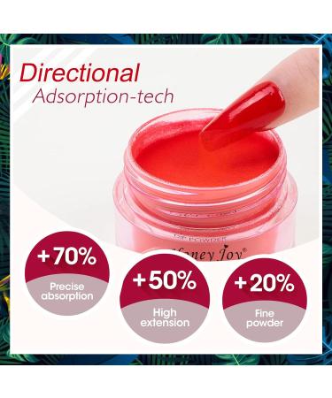 Honey Joy 8pcs Fine Dipping Powder Nail Color Kit - Orange Green Yellow Red Purple Dark Blue | Gel Polish Effect, Smooth Finish (Dip-8pcs-01) - Buy Online on GoSupps.com