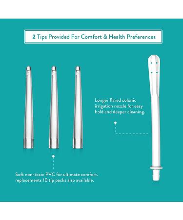 Aussie Health Co Non-Toxic Silicone Enema Bag Kit - 2 Quart Capacity for Colon Cleansing - BPA & Phthalates Free - Includes Hose, Tips, Clamp, Nozzle & Guide - Buy Online on GoSupps.com