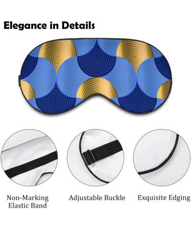 Retro Vibes Water Waves Sleep Mask - Luxury Eye Cover for Sleeping & Travel - Adjustable Strap, Blocks Light - Men & Women - Buy Online on GoSupps.com