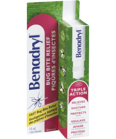 Benadryl Itch and Pain Relief Stick for Bug Bites Relieves itch Soothes pain and Protects skin 14mL - Buy Online on GoSupps.com