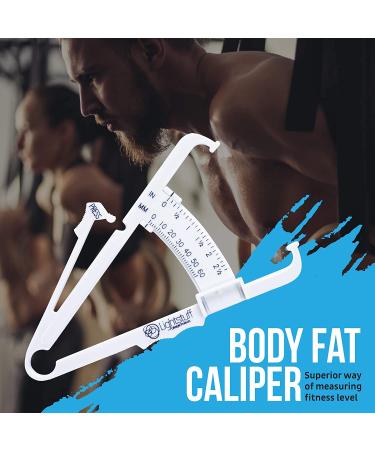 Lightstuff Body Fat Caliper - Skinfold Tool for Home Fat Percentage Check - With Charts & Instructions - Buy Online on GoSupps.com