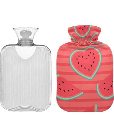 Naanle Valentine's Day Watermelon Heat Bottle - 2L Transparent Hot Water Bottle for Bed Hand & Foot Warmer - Pain Relief & Heat Therapy - Buy Online on GoSupps.com