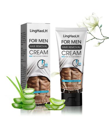Men's Depilatory Cream Intimate/Private Hair Removal Cream for Men Flawless Premium Depilatory Cream for All Skin Types