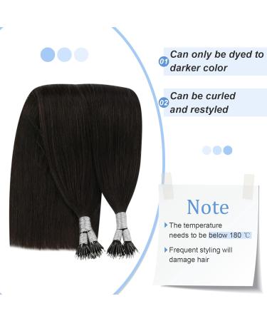 Buy Youngsee Nano Ring Extensions - 60 cm Dark Brown Real Hair 50g Smooth #2 - Best Nano Hair Extensions Online - Buy Online on GoSupps.com
