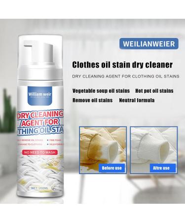 Dry Stain Remover for Clothes | Dry Care Stain Remover for Clothing Oil Stains | Oil Stains Eliminator & Eraser Cleaning Fluid Agent Spray for Clothing Makeup Food Drink Stains  - Buy Online on GoSupps.com