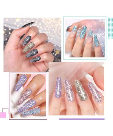 INGPING Glitter Gel Nail Polish Set - 6 Sparkly Colors for Women DIY Nail Art - Dazzling Diamond Varnish - Soak Off UV LED - 8ml - Buy Online on GoSupps.com